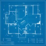 Blueprint,House,Plan,Drawing.,Figure,Of,The,Jotting,Sketch,Of