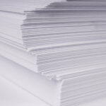 Stacks,Of,White,Plain,Paper.,White,Background