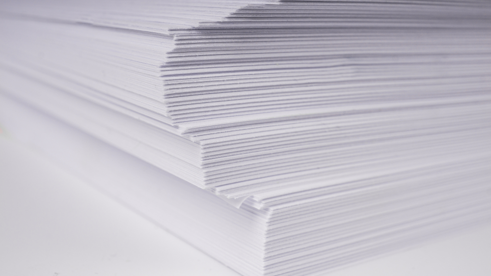 Stacks,Of,White,Plain,Paper.,White,Background