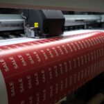 Printing,Of,Self-adhesive,Film,In,A,Printing,House.,Production,Of