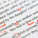 Closeup,Red,Marks,On,Proofreading,English,Document